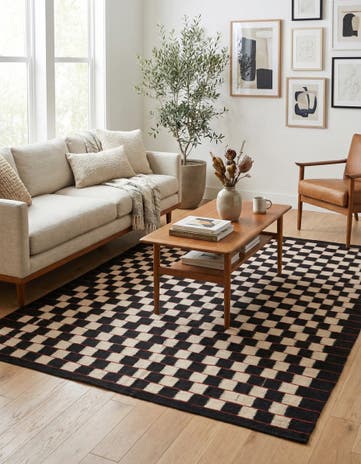 5' x 6' 4 Hand Woven Kilim Modern Wool Rug