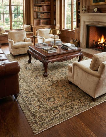 9' 10 x 13' 3 Tabriz Wool Rug