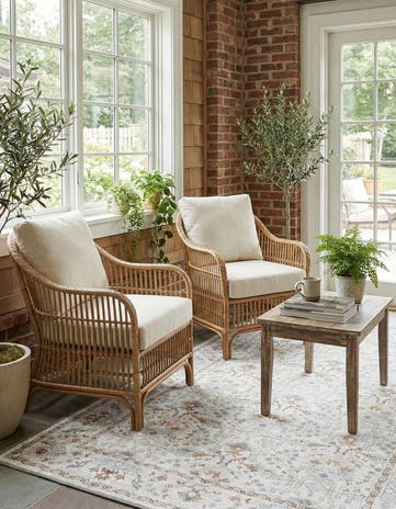 Ivory Washable Timeless Rug