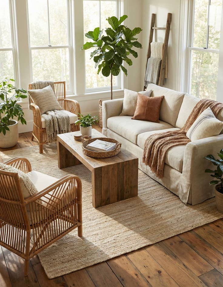 Detail image of  8' x 8'  Hand Braided Jute Square Rug