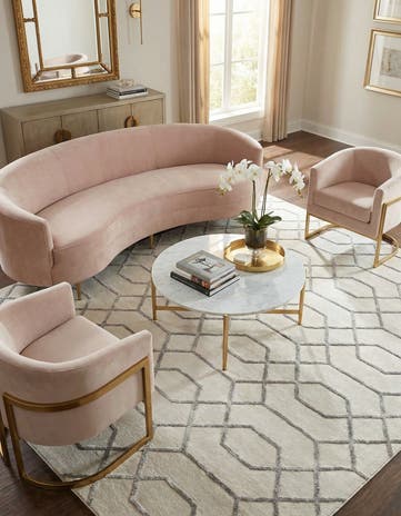 7' 10 x 7' 10 Marilyn Monroe™ Glam Trellis Square Rug