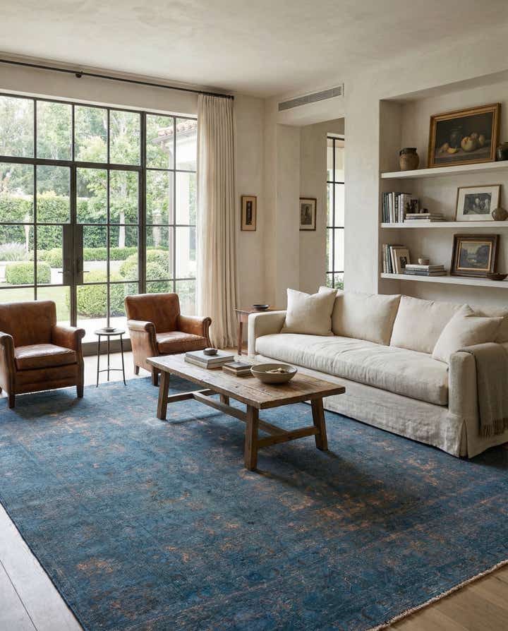 9' x 11' 1 Hand Knotted Ultra Vintage Persian Wool Rug