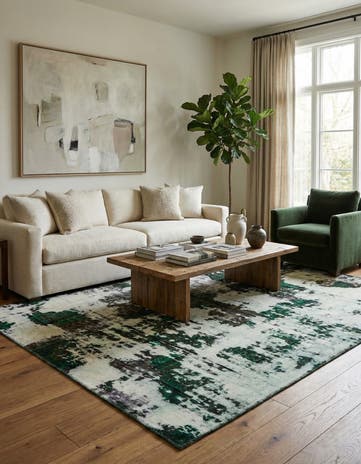 6' x 6' 6 Hand Knotted Ultra Vintage Persian Wool Square Rug