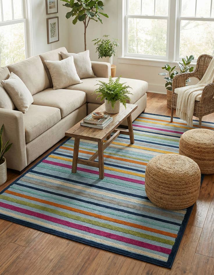 Detail image of 5' 3 x 8'  Washable Aruba Indoor / Outdoor Rug