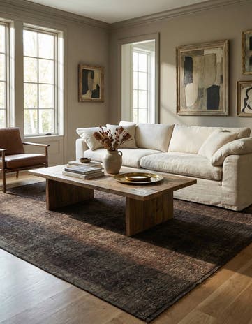 6' 9 x 9' 4 Hand Knotted Ultra Vintage Persian Wool Rug