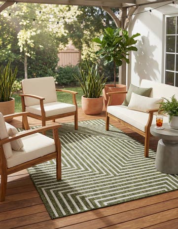4' x 6' Easy-Clean Modern Indoor / Outdoor Rug