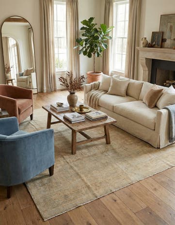 7' 10 x 10' 4 Hand Knotted Oushak Wool Rug