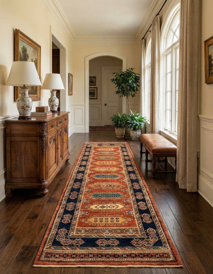 Detail image of 2' 8 x 9' 1 Luribaft Wool Runner Rug