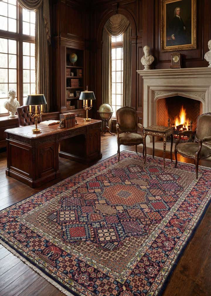 10' 1 x 15' 2 Hand Knotted Isfahan Persian Wool Rug
