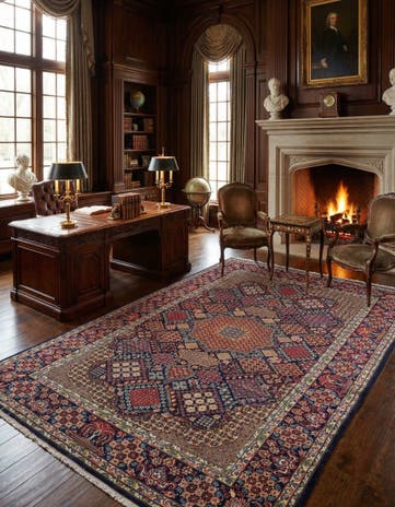 10' 1 x 15' 2 Hand Knotted Isfahan Persian Wool Rug