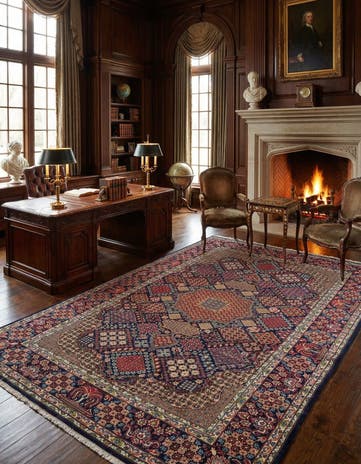 10' 1 x 15' 2 Hand Knotted Isfahan Persian Wool Rug