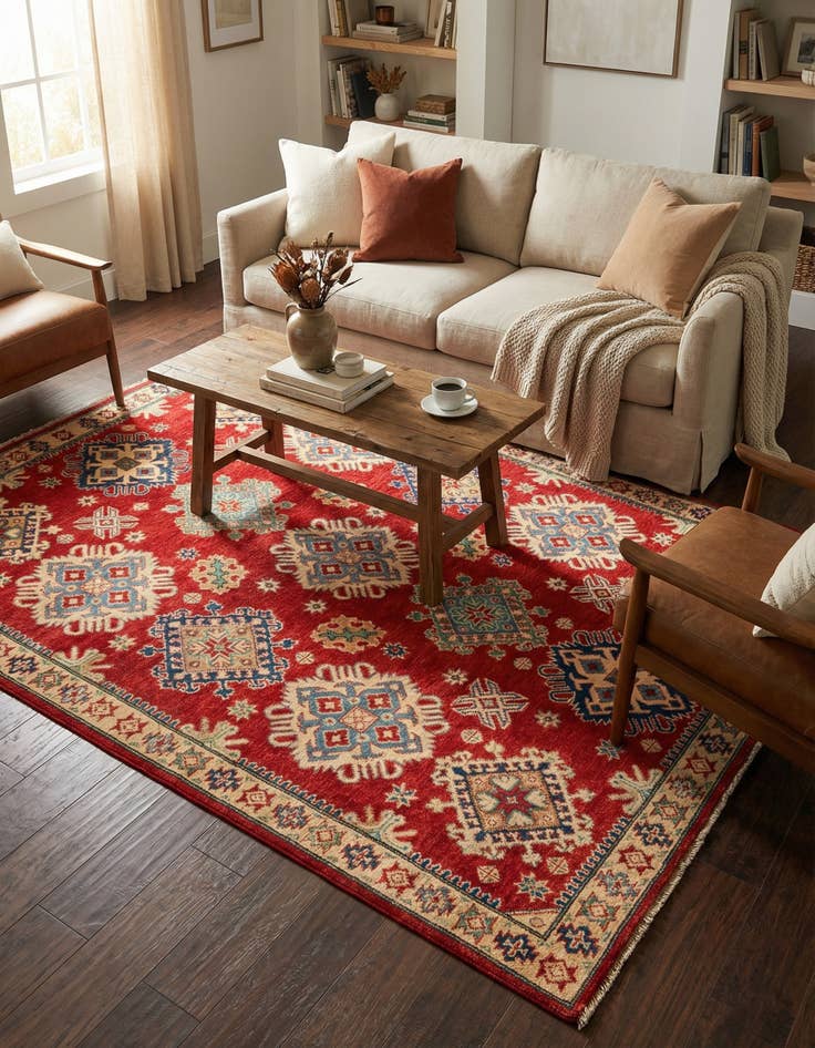 Detail image of 5' 2 x 6' 10  Hand Knotted Kazak Rug