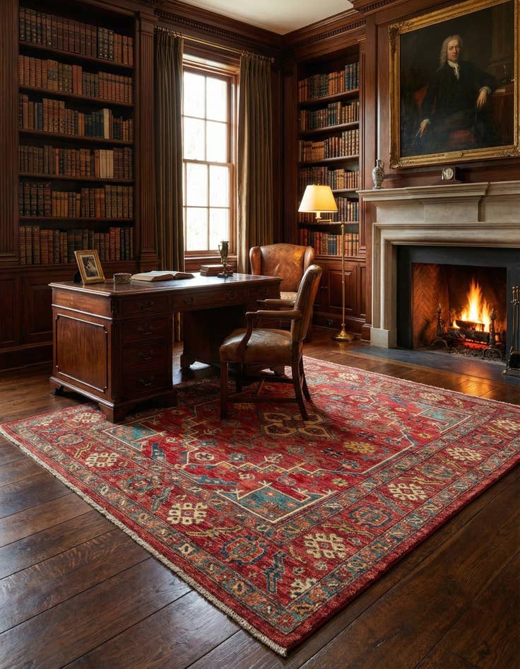 Detail image of  5' 1 x 6' 9 Sara Wool Rug