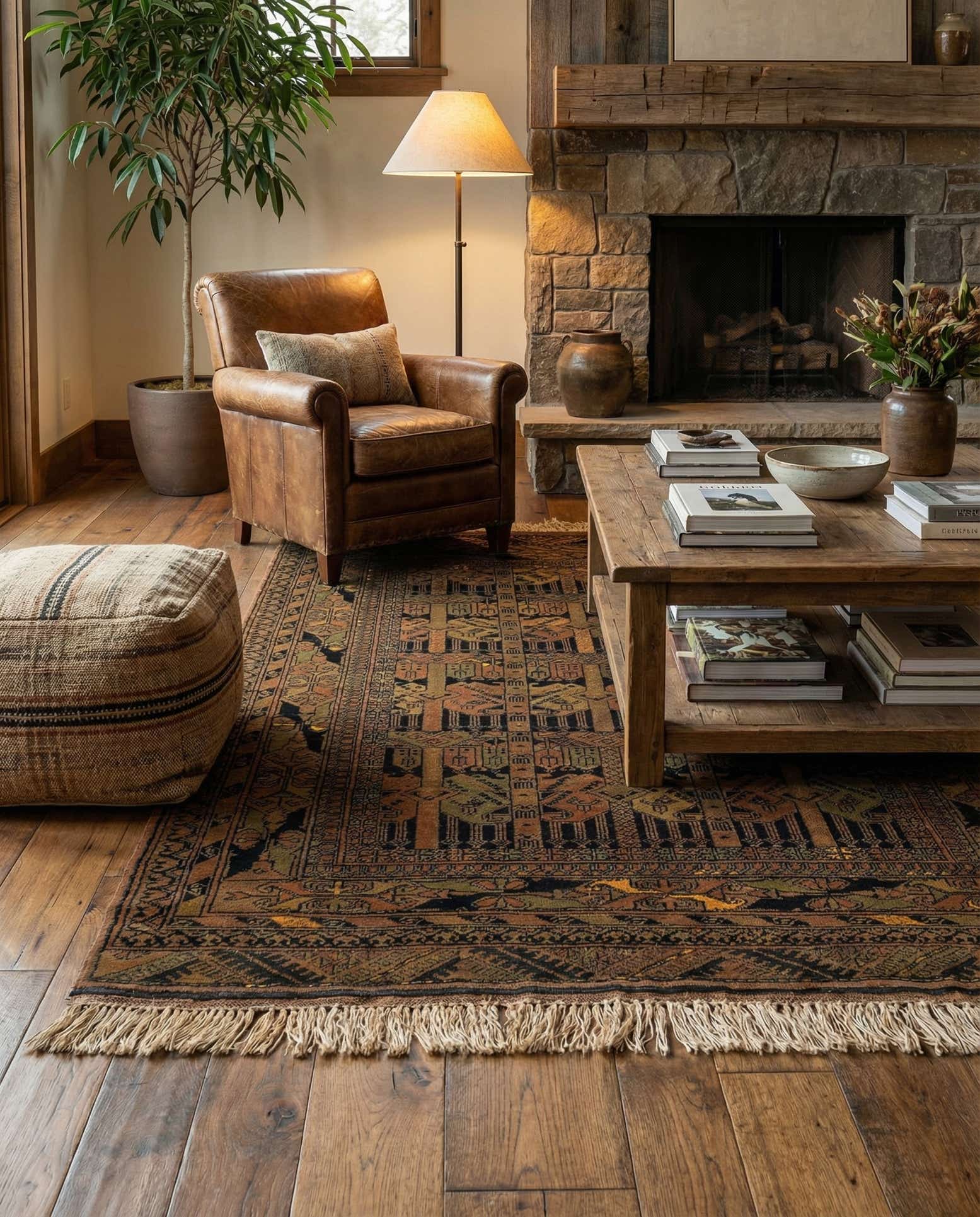 3' 10 x 5' 8 Hand Knotted Afghan Akhche Wool Rug
