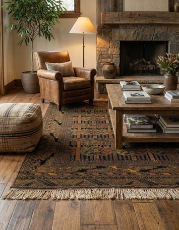 3' 10 x 5' 8 Hand Knotted Afghan Akhche Wool Rug