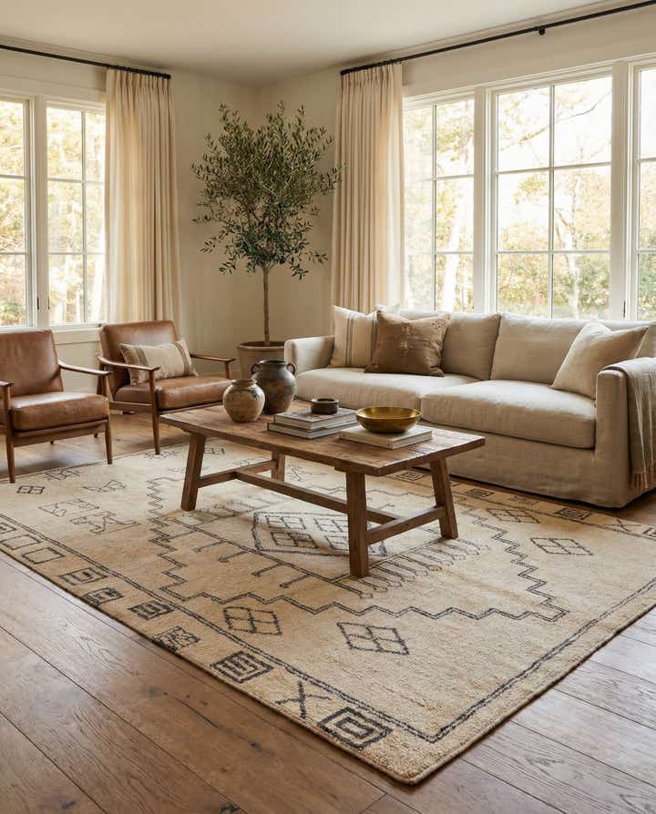 5' 8 x 7' 9 Hand Knotted Darya Wool Rug