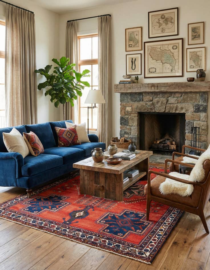 Detail image of 5' 3 x 7' Vintage Rug