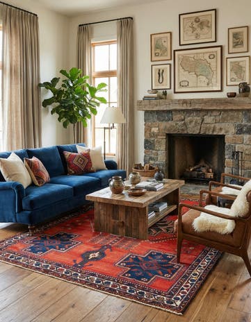 5' 3 x 7' Vintage Rug