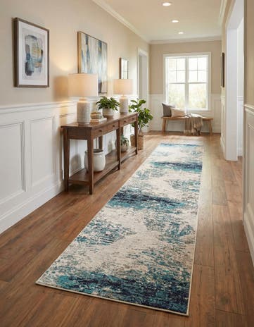 2' 7 x 12' Washable Vivid Runner Rug