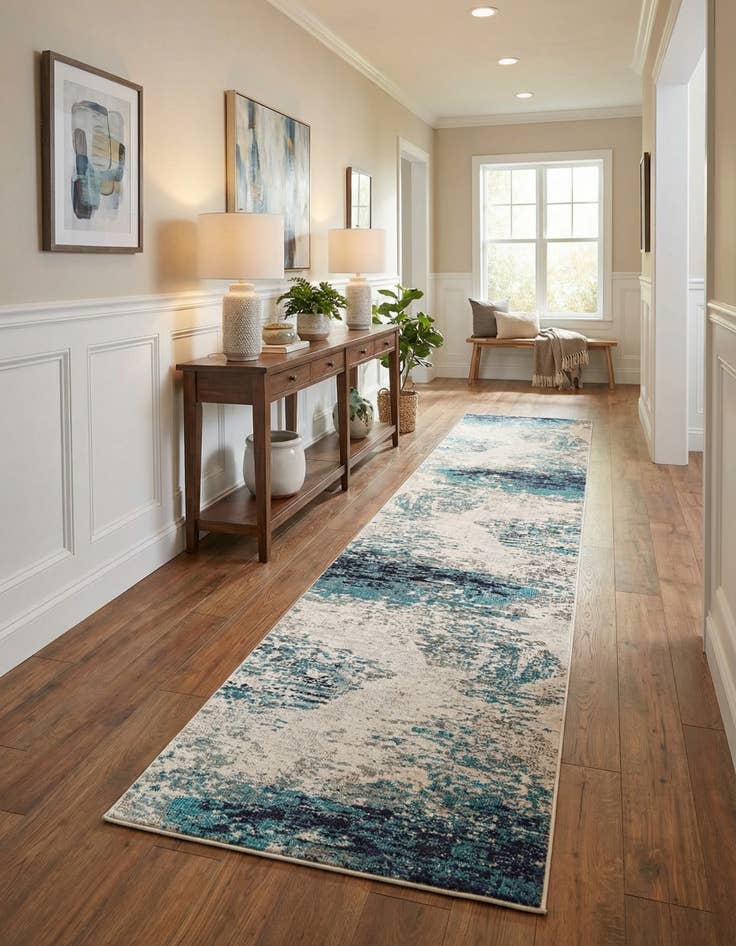 Detail image of 2' 7 x 12'  Washable Vivid Runner Rug