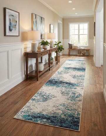 2' 7 x 12' Washable Vivid Runner Rug