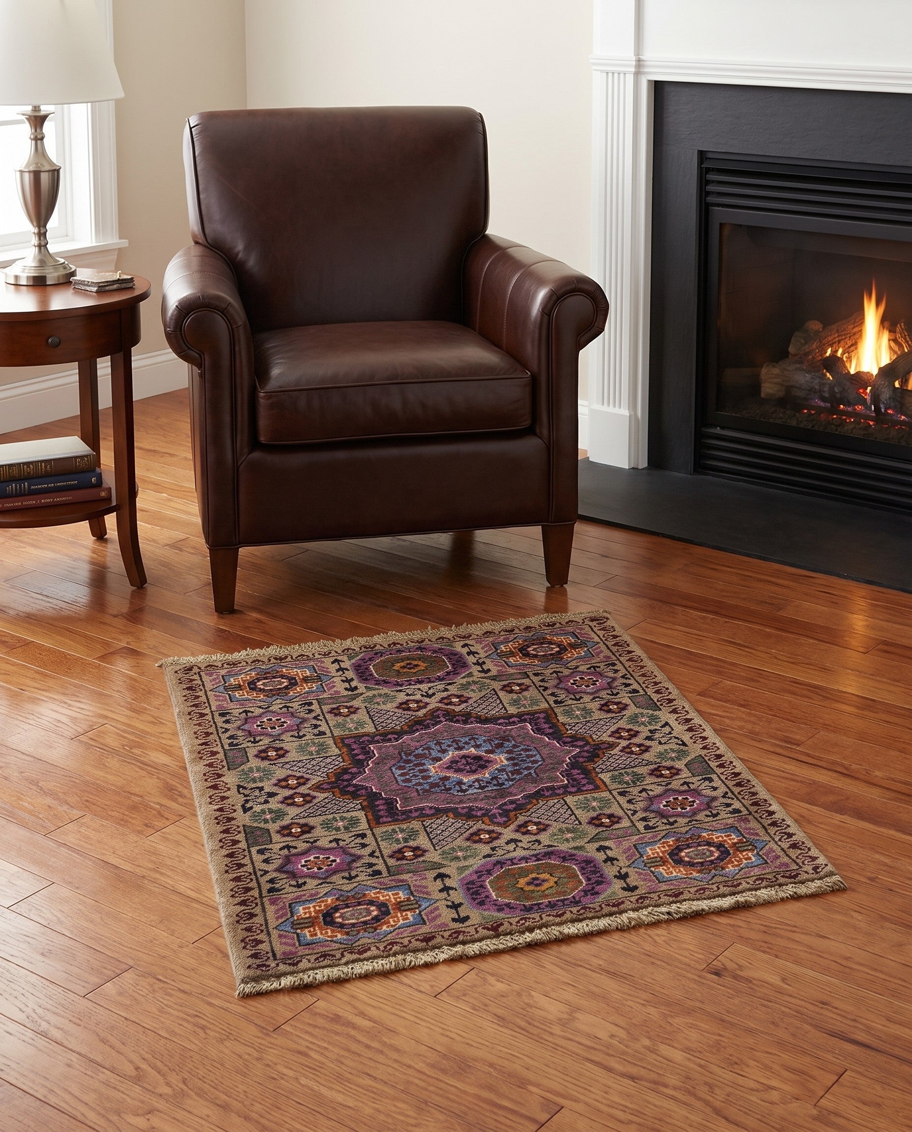 2' x 3' 1 Hand Knotted Mamluk Ziegler Rug