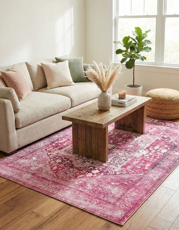 Plumrose Pink Medina Rug