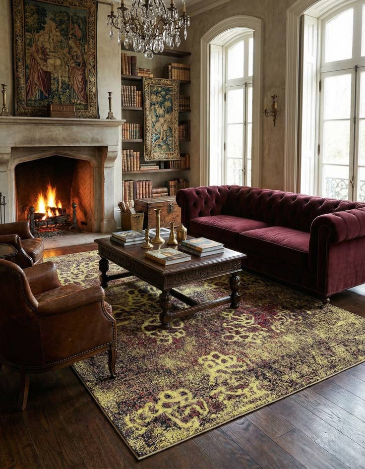 Detail image of 8' 11 x 12' 10 Vintage Royal Wool Rug