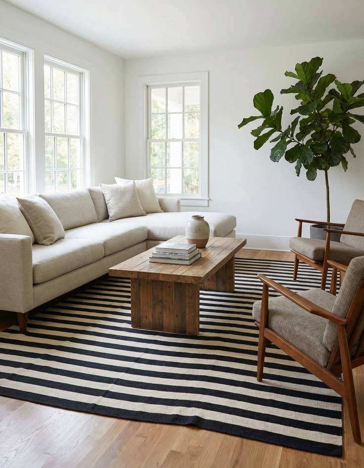 Detail image of 8' 6 x 11' 2  Hand Woven Kilim Modern Wool Rug