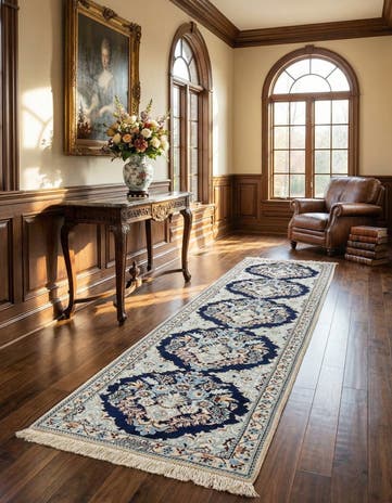 1' 8 x 7' 3 Hand Knotted Nain Rug