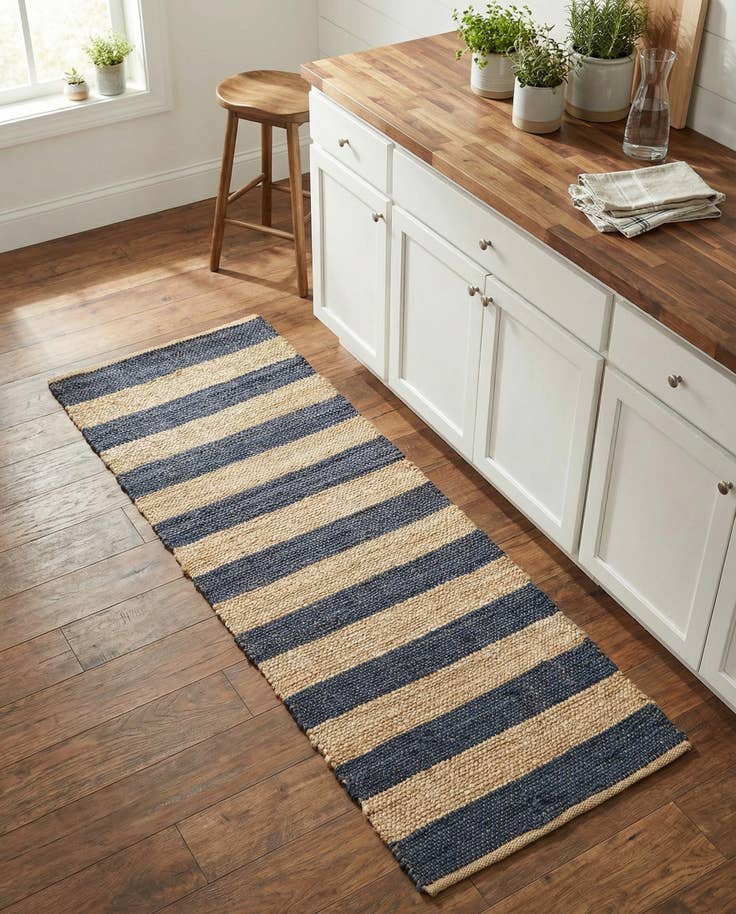 Detail image of 2' 2 x 6' 1 Handmade Braided Jute Runner Rug