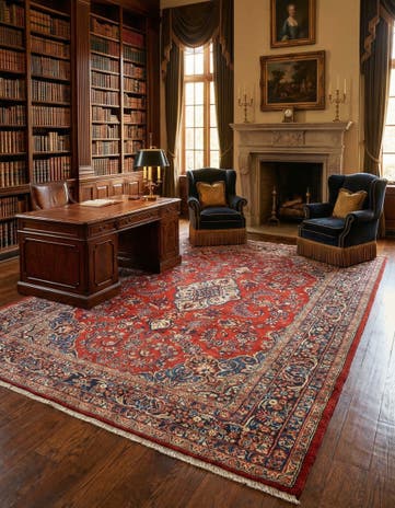 7' 1 x 10' 8 Sarouk Wool Rug
