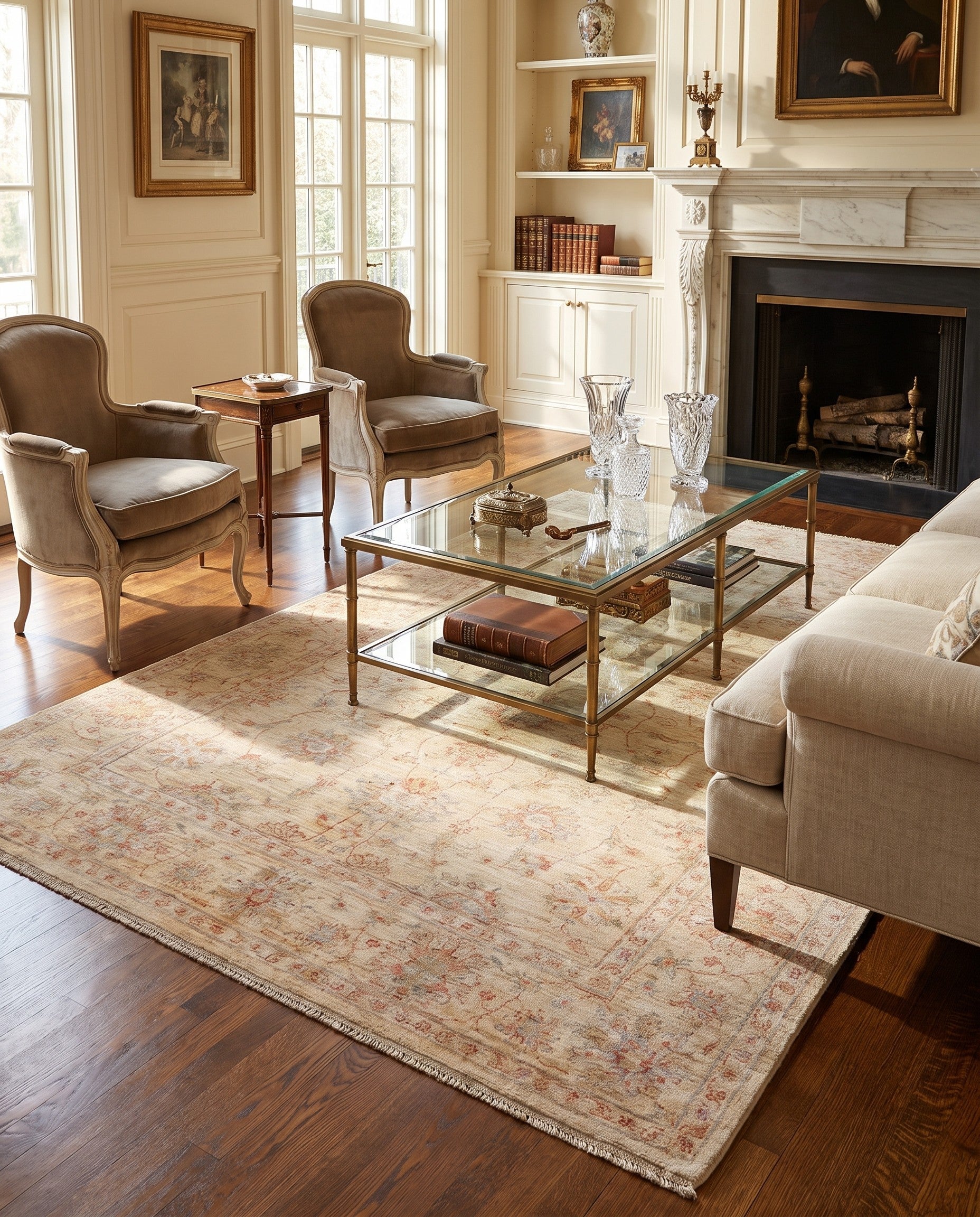 5' 9 x 8' 4 Hand Knotted Ziegler Rug