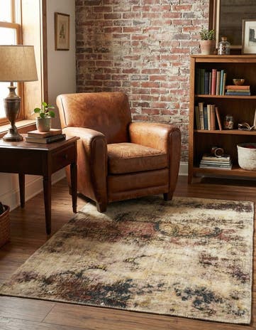 3' 5 x 4' 2 Hand Knotted Ultra Vintage Persian Wool Rug