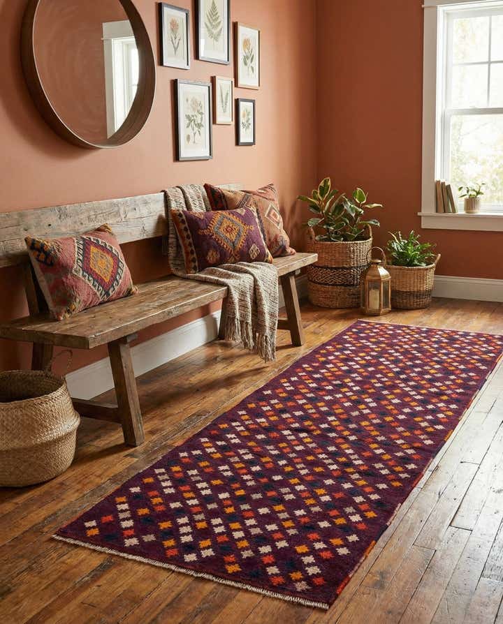 2' 10 x 9' 10 Hand Knotted Balouch Wool Runner Rug