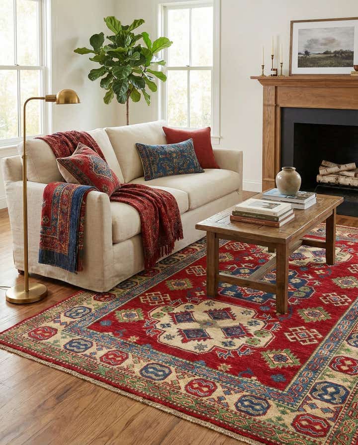 4' x 6' Hand Knotted Kazak Rug