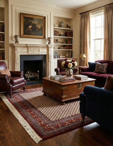 4' 2 x 6' 4 Hand Knotted Mir Wool Rug