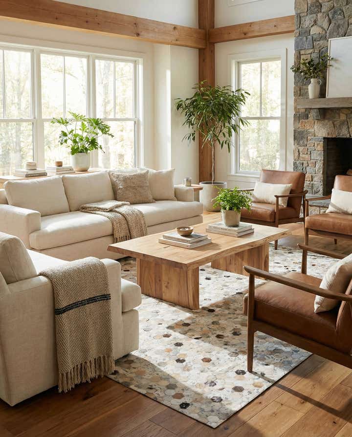 5' x 8' Cowhide Stocks Rug