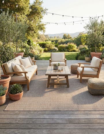 10' x 14' Easy-Clean Ribbon Indoor / Outdoor Rug