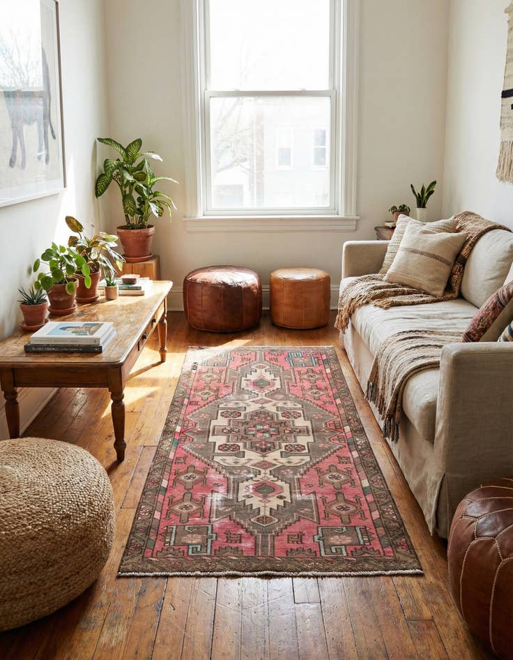 Detail image of 3' x 6' 2  Hand Knotted Ultra Vintage Persian Wool Runner Rug