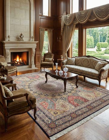 9' 6 x 13' 4 Hand Knotted Tabriz Persian Rug