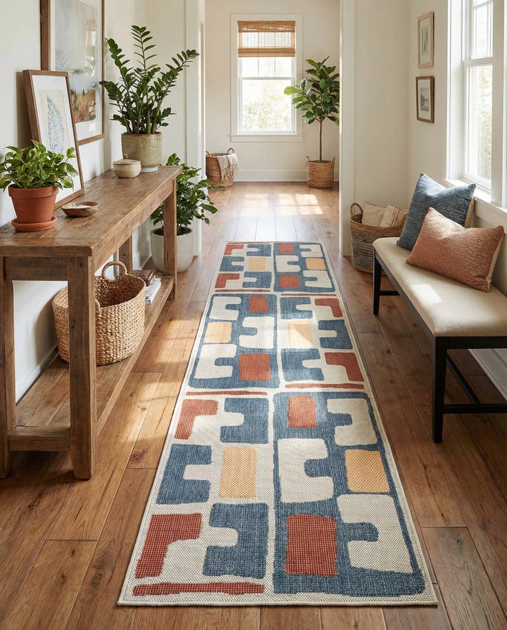 Detail image of 2' 7 x 12' Easy-Clean Baja Indoor / Outdoor Runner Rug