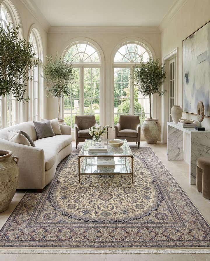 9' 8 x 12' 11 Hand Knotted Nain Rug