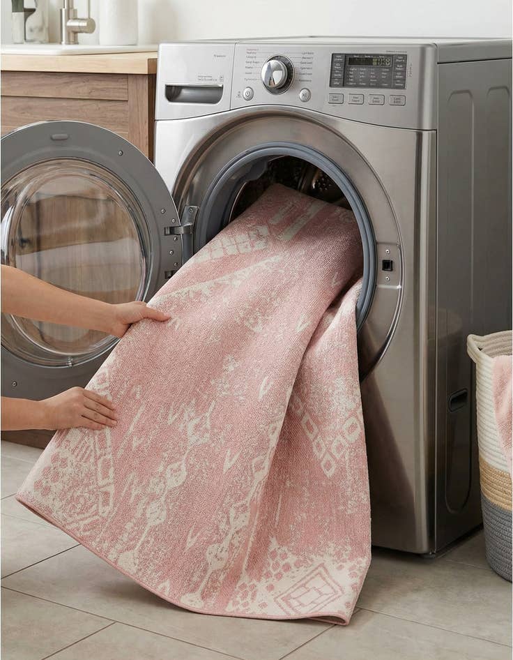 Detail image of  6' x 9'  Washable Bohemian Indoor / Outdoor Rug