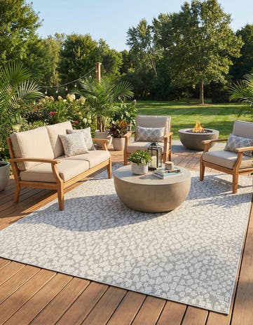 9' x 12' Easy-Clean Safari Indoor / Outdoor Rug