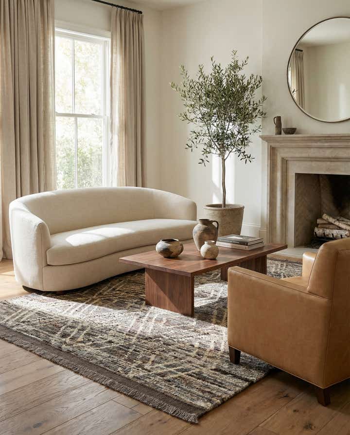 5' 5 x 8' Hand Knotted Moroccan Wool Rug