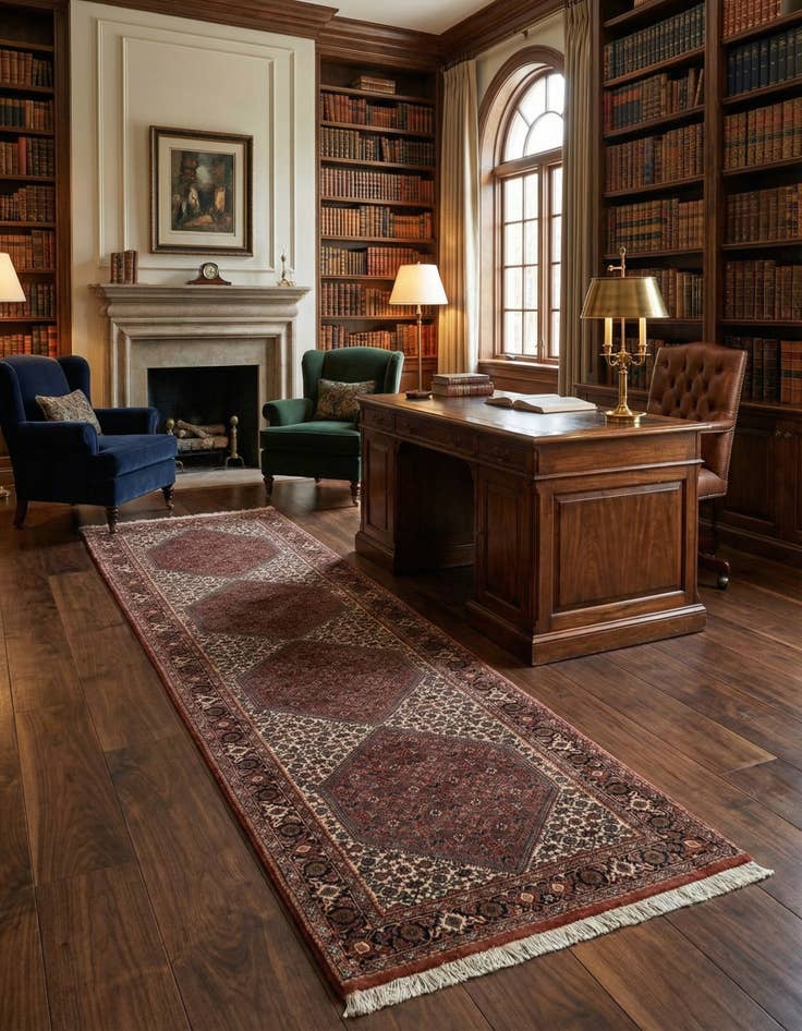 Detail image of 2' 9 x 10' Bidjar Wool Runner Rug