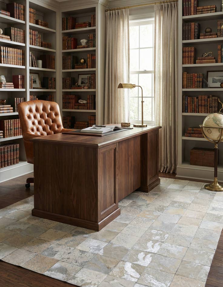 Detail image of 5' 1 x 8' Cowhide Rug