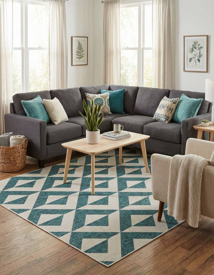 Detail image of 5' 3 x 8'  Washable Jill Zarin Napa Indoor / Outdoor Rug