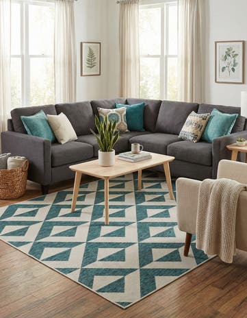 5' 3 x 8' Easy-Clean Jill Zarin Napa Indoor / Outdoor Rug